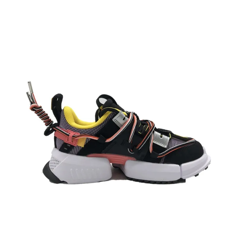 LiNing Pan Gu Casual Shoes Women's Low Top Black/White/Red-1