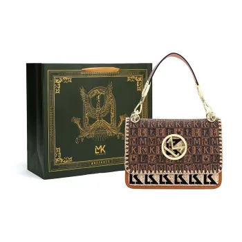 LMK PVC Advanced Casual Small Square Bag Shoulder Bag Regular Women's Umber
