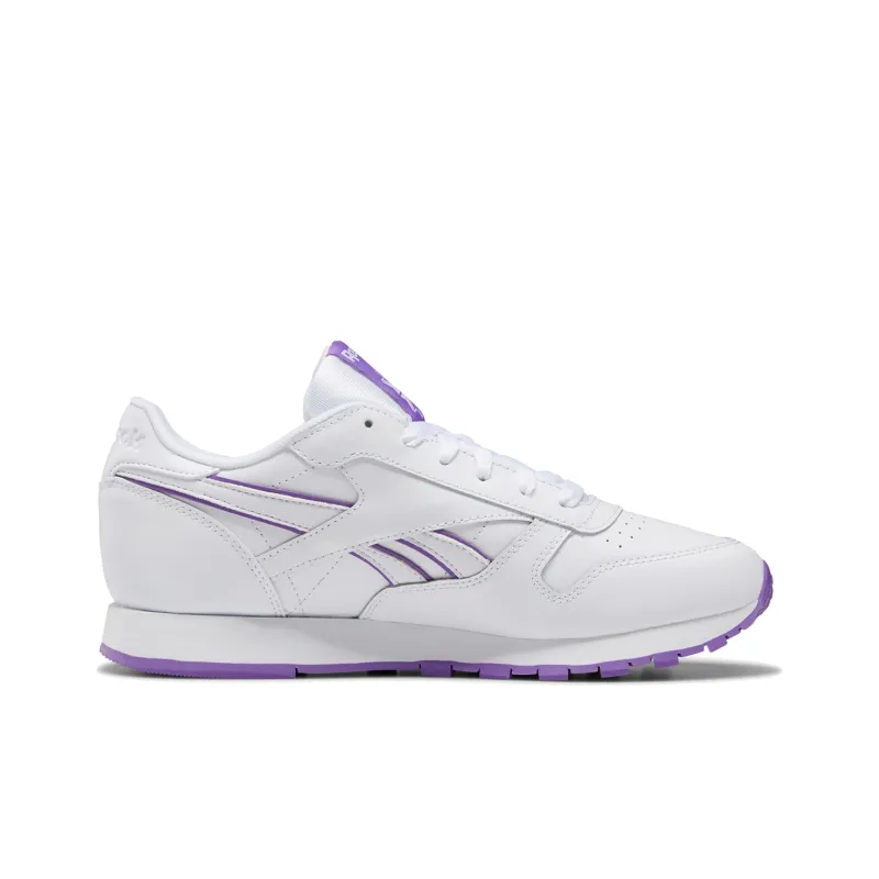 Reebok Classic Leather Sports Casual Shoes 'White Purple' Women's-1