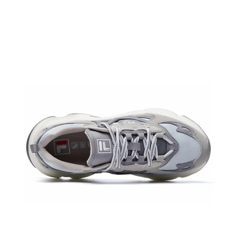 FILA FUSION RJV Cushioning Anti-Slip Wear-Resistant Breathability Low-Top Casual Shoes Men's Sun Rock Gray-4