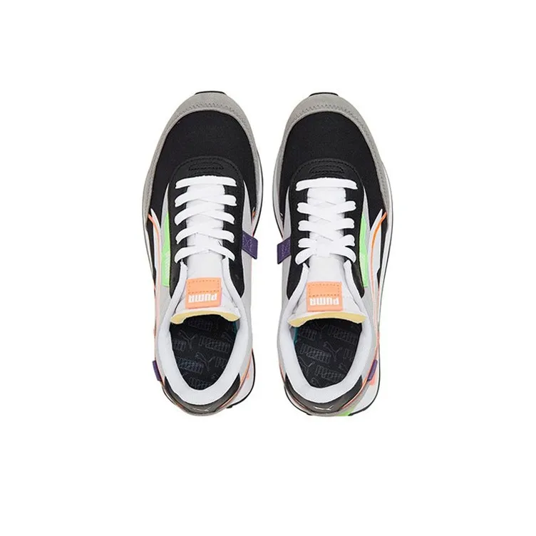 PUMA Future Rider Twofold Sd Breathable Lightweight Low-Top Casual Shoes Unisex Gray Black Pink-2