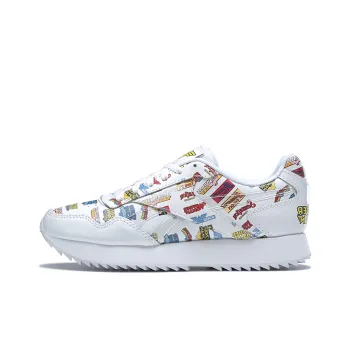 Reebok Royal Glide Casual Shoes Women's Low Top White/Blue/Red/Yellow
