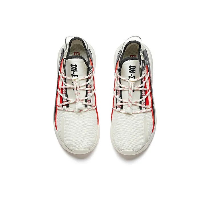 ANTA Casual Shoes Men Low-Top White/Black/Red-2