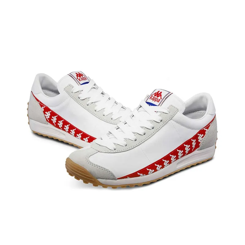 Kappa BANDA Cushioned Abrasion Resistant Slip Resistant Low Top Casual Shoes Women's White Red-3