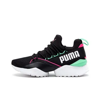 PUMA Muse Maia Street 1 Low Top Running Shoes Black/Green Women's