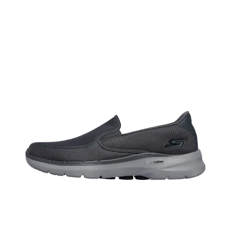 Skechers Go Walk 6 Orva Breathable Low-Top Casual Shoes Men's Carbon Gray-0