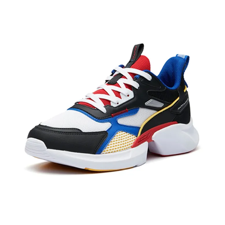 Anta Running Shoe Collection Breathable Low Top Casual Shoes Men's White Black Red-2