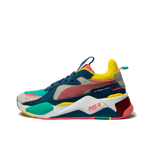 PUMA RS-X Casual Shoes Unisex Low-Top Brown/Red/Yellow/Green/White/Blue