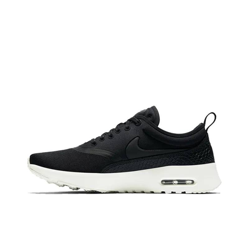 Nike Air Max Thea Ultra Premium Cushioned Slip Resistant Low Top Casual Shoes Women's Black White-0