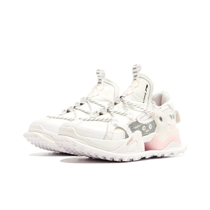 LiNing Pangu Halo Cushioned Anti Slip And Wear Resistant Lightweight Low Top Casual Shoes Men's Cherry Blossom Pink-1