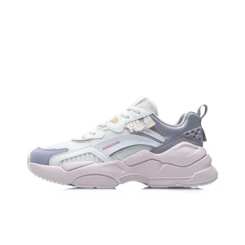 LINING Candle Dragon Casual Shoes Women's Low Top White/Purple