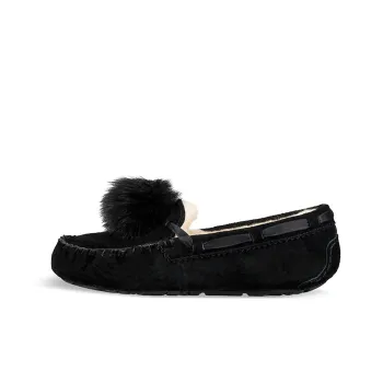 UGG Ansley Bow Glimmer Fleece Lined Shoe Black Women's