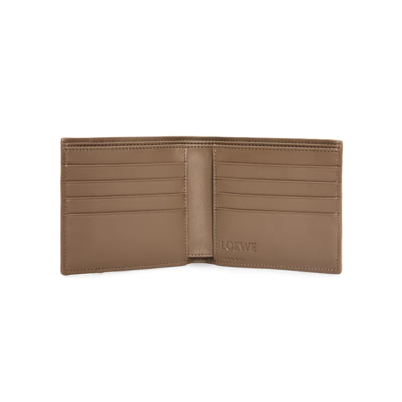 LOEWE Puzzle Calfskin Wallet Men's Asphalt Gray/Winter Brown-2