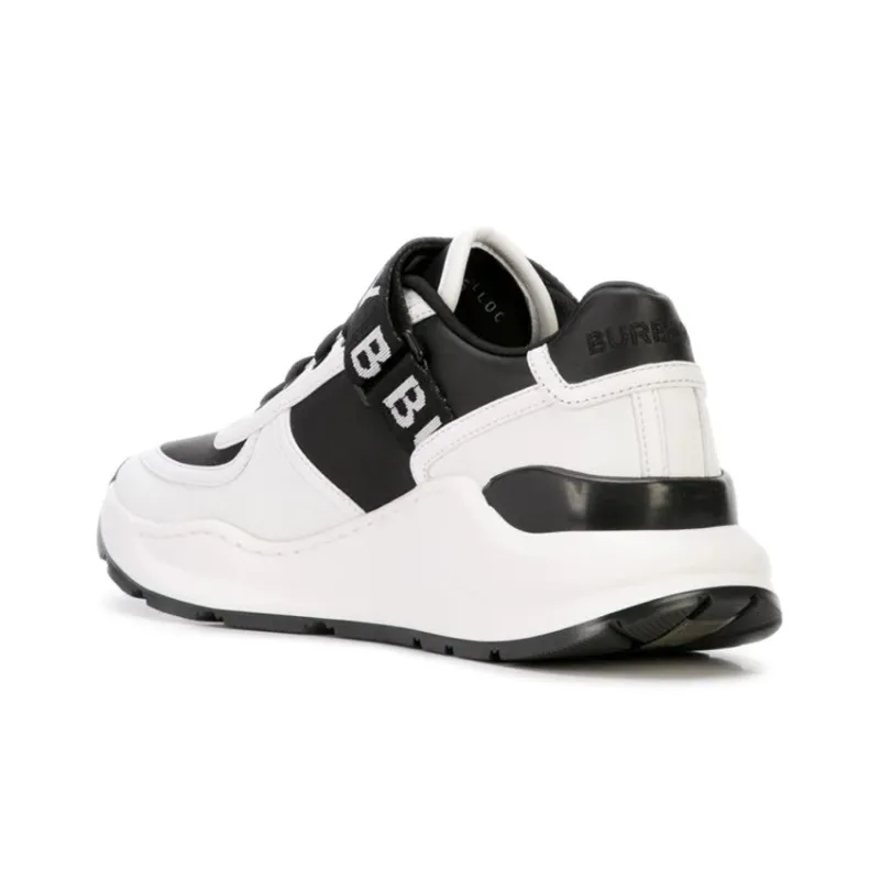 Burberry Vintage Slip Resistant Low Top Sports Casual Shoes Women's Black White-3