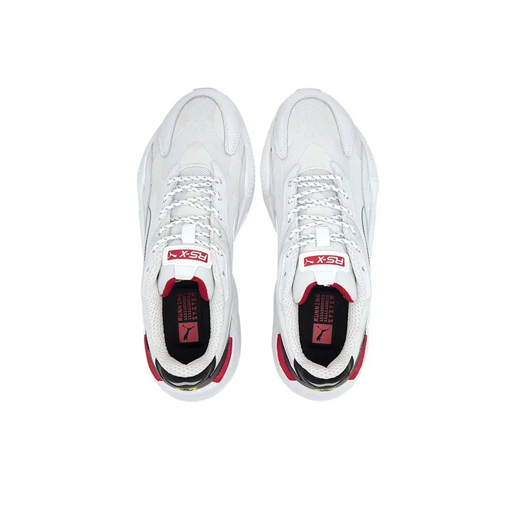 PUMA Scuderia Ferrari Race RS-X Anti-Slip And Wear-Resistant Lightweight Low-Top Casual Shoes Unisex Gray White-2