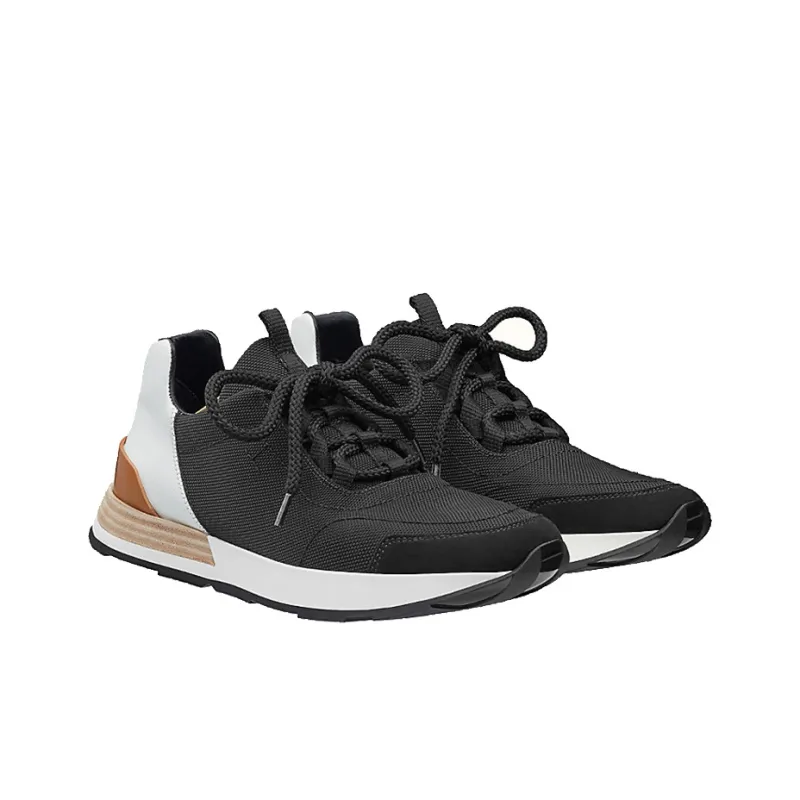 HERMES Buster Sneaker Cushioning Low-Top Casual Shoes Women's Black-2