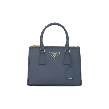 PRADA Galleria Killer Bag Leather Shoulder Bag Crossbody Bag Handbag Small Size Women's Dark Blue