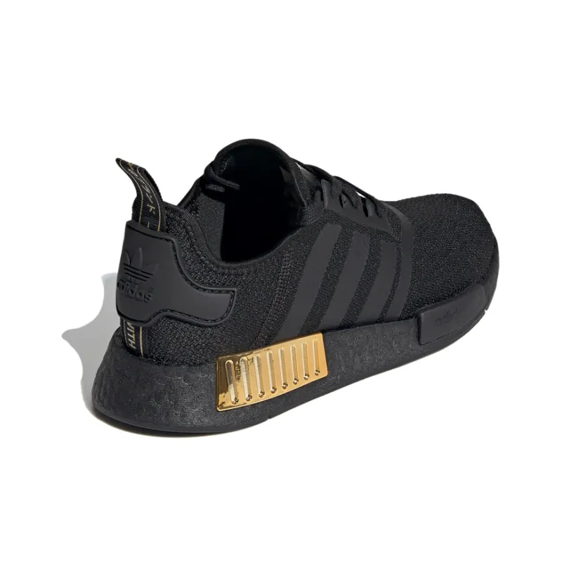 Adidas Nmd R1 Triple Black Gold Metallic Women's-3