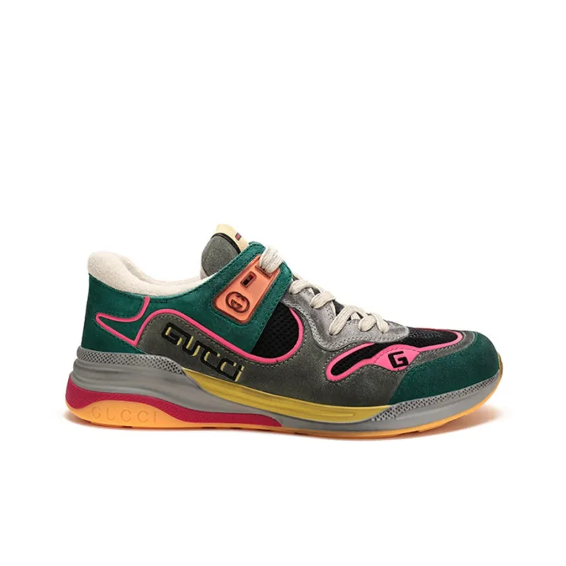 GUCCI Ultrapace Anti Slip Wear Resistant Low Top Casual Shoes Men's Green-1