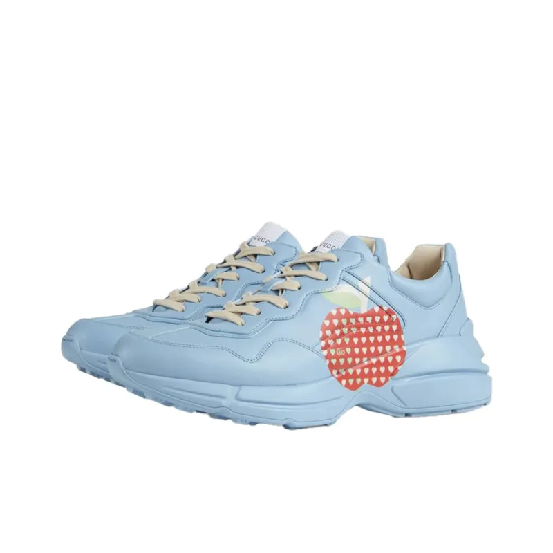 GUCCI Rhyton Low Top Casual Shoes Men's Blue-2