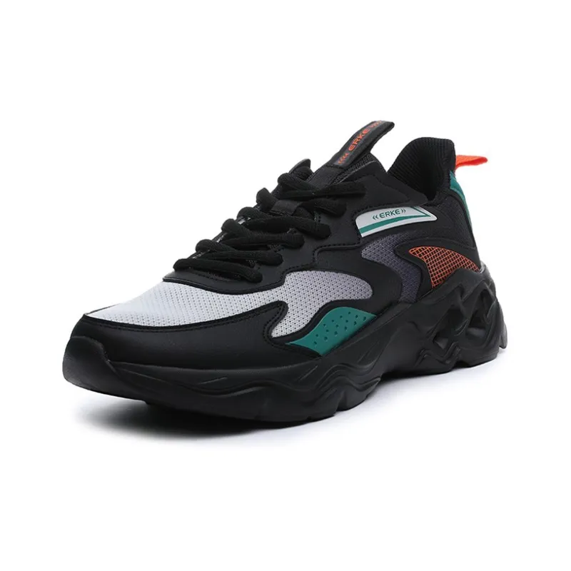 Erke BiFang Low-Top Casual Shoes Men's Black-2
