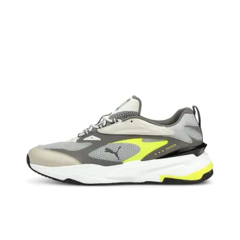 PUMA RS Fast Neon Running Shoes White/Brown/Yellow