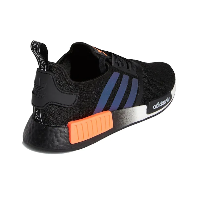 Adidas Nmd R1 Core Black Solar Orange Iridescent-2