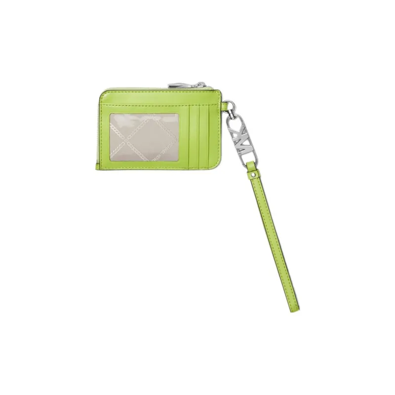 MICHAEL KORS Leather Card Holder Small Size Women's Lime-1