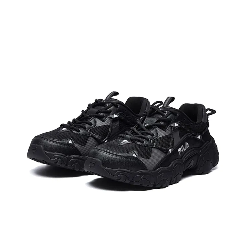 FILA Cat Claw Slip Resistant Breathable Low Top Casual Shoes Men's Black-2