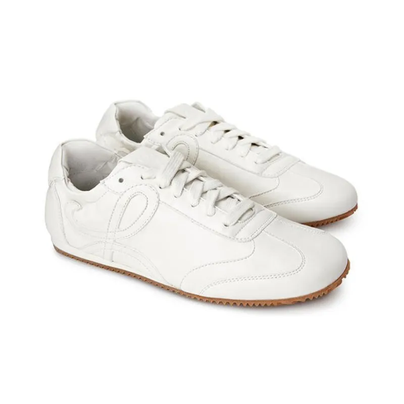 LOEWE Ballet Runner Low Top Casual Shoes Women's Cotton White-3