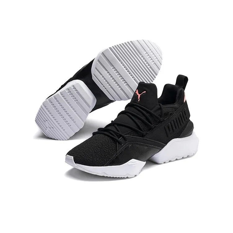 PUMA Muse Maia Low top Running Shoes Black/White Women's-4