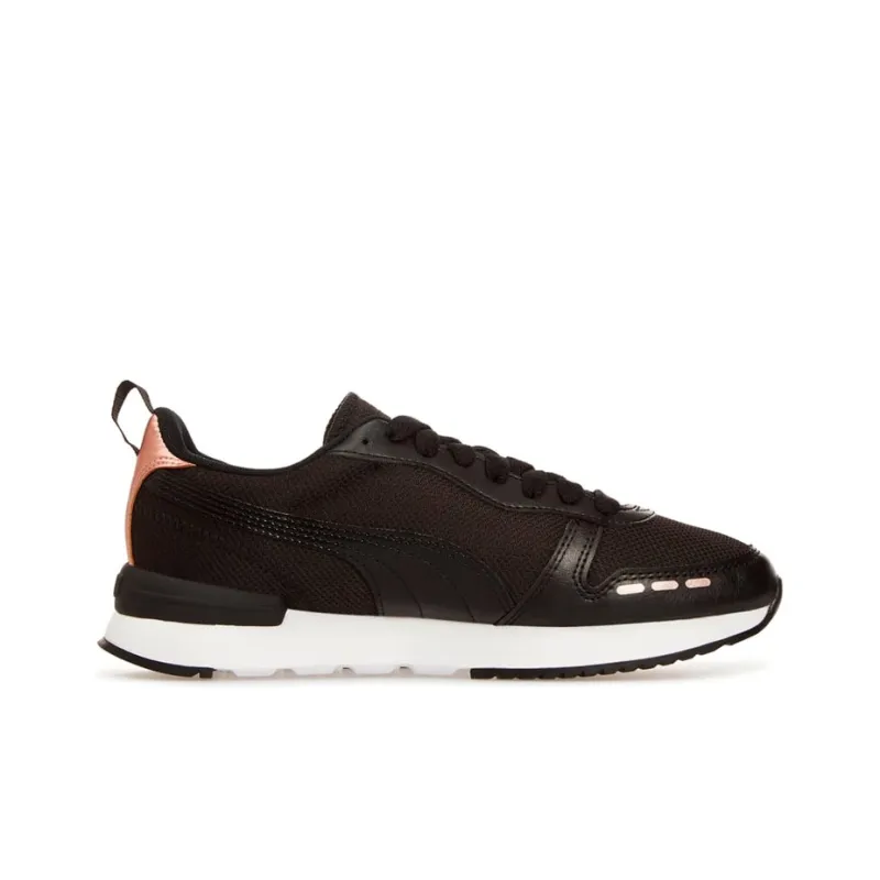 PUMA R78 Shine Anti-Slip And Wear-Resistant Coverage Low-Top Casual Shoes Women's Black Rose Gold-1