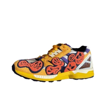 Adidas Originals ZX 8000 'Halloween' Wear Resistant Low Top Casual Shoes Unisex Yellow Orange