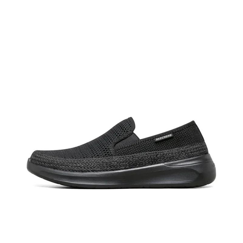 Skechers Lattimore Breathable Low-Top Casual Shoes Men's All Black-0