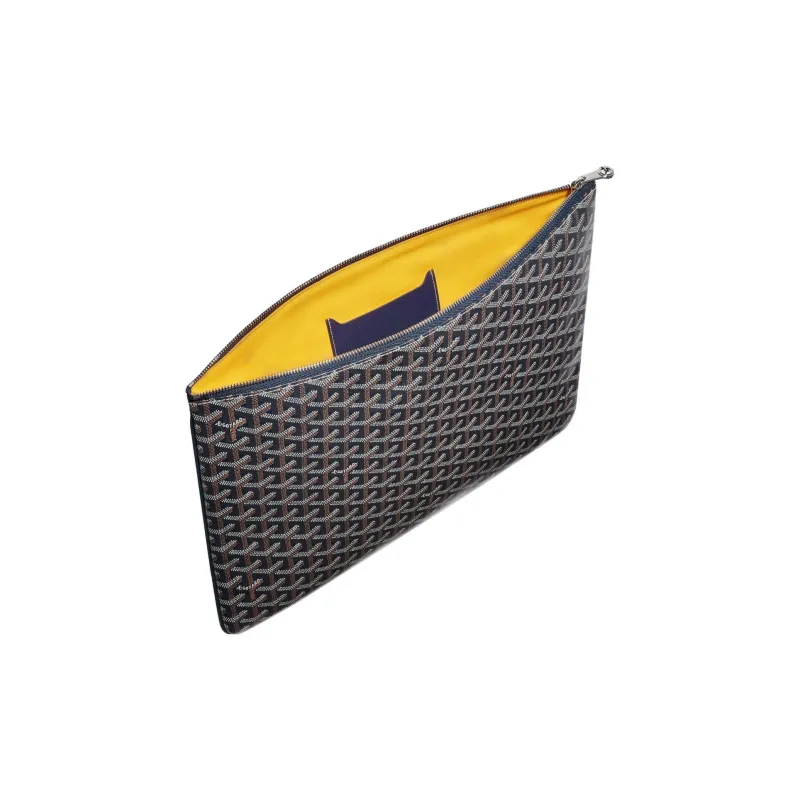 GOYARD SENAT Canvas With Leather Toiletry Bags Storage Bags Clutch Large Size Unisex 11 Colors-22