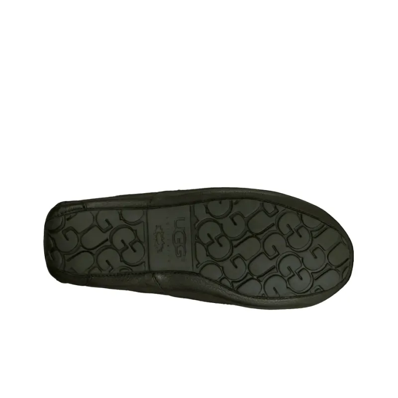 UGG Ascot Leather Slipper 'Black'-5