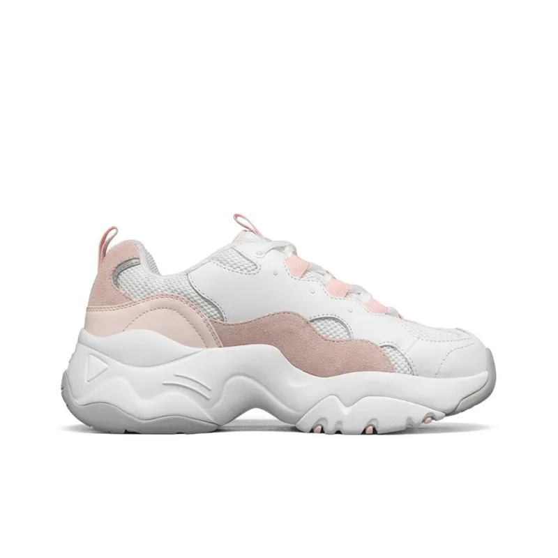 Skechers D'LITES 3.0 Cushioned Slip Resistant Breathable Coverage Low Top Casual Shoes Women's White Pink-1