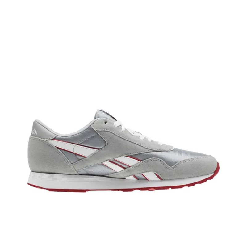Reebok Classic Nylon Casual Shoes Men Low Top Gray/Red-1