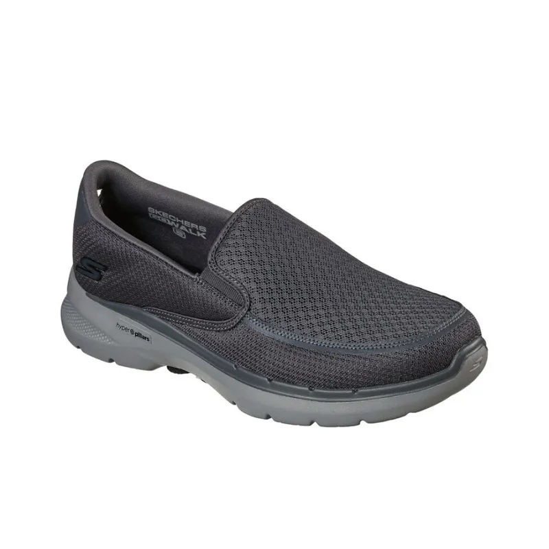 Skechers Go Walk 6 Orva Breathable Low-Top Casual Shoes Men's Carbon Gray-2