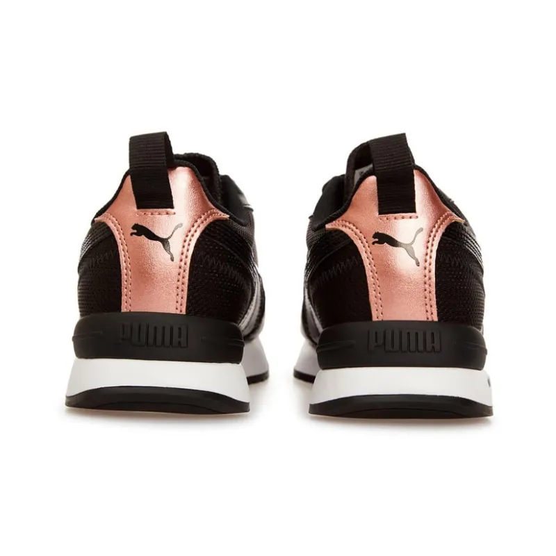 PUMA R78 Shine Anti-Slip And Wear-Resistant Coverage Low-Top Casual Shoes Women's Black Rose Gold-3