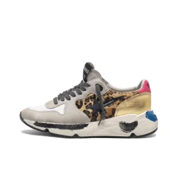 Golden Goose Running Sole Cushioned Wear Resistant Water Resistant Low Top Casual Shoes Women's Gray