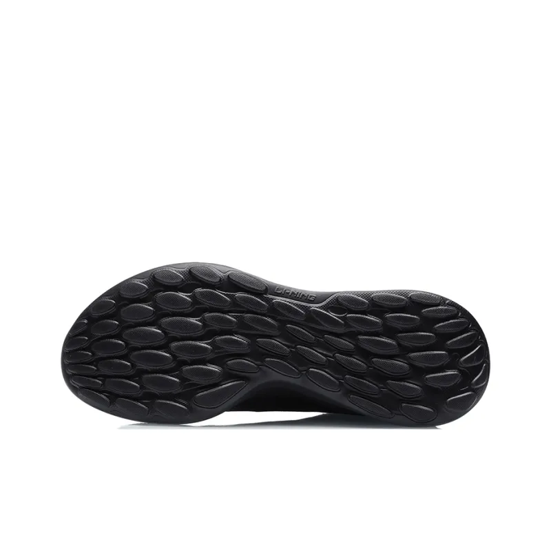 LiNing Soft Element Cushioned Anti-Slip Wear-Resistant Breathable Lightweight Low-Top Sports Casual Shoes Black-5