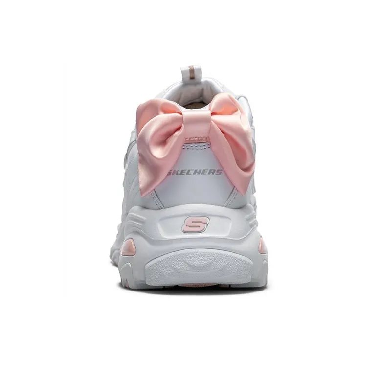 Skechers D'LITES 1.0 Anti Slip Wear Resistant Low Top Casual Shoes Women's Pink White-3