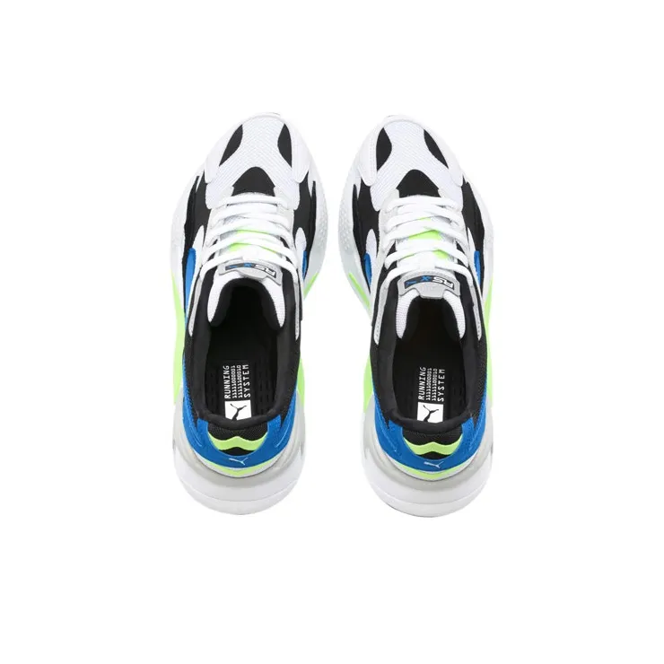 PUMA RS-X³ Puzzle Soft Cushioning Wear-Resistant Low-Top Casual Shoes Unisex White Blue Black-2