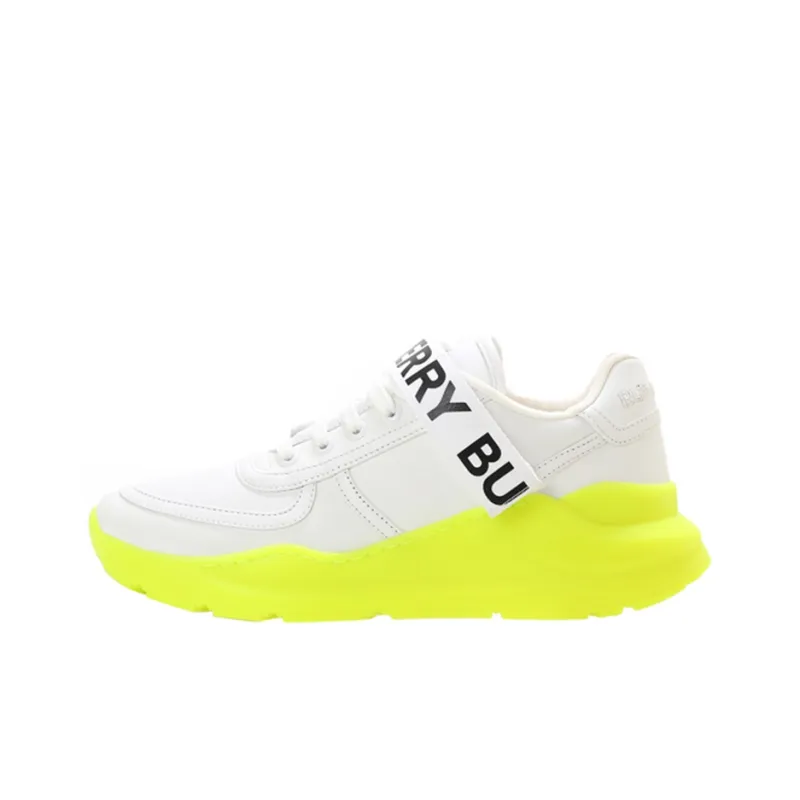 Burberry Women's Ronnie Sneaker 'Optic White Neon Green' Women's-0