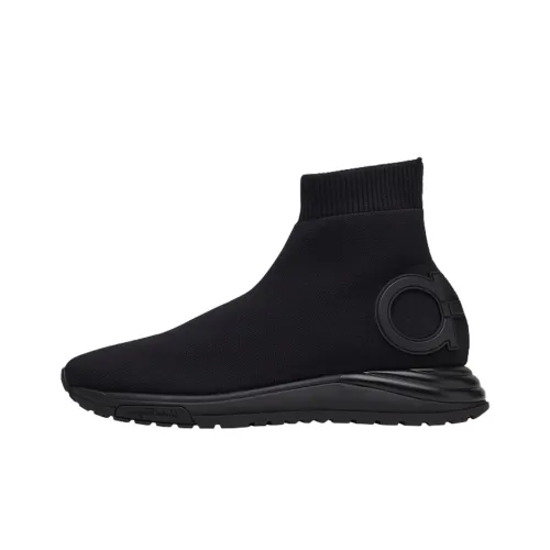 Ferragamo Lifestyle Shoes Men High-Top Black