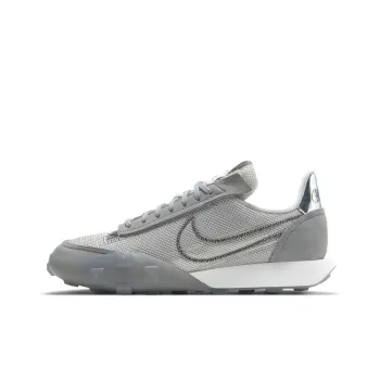 Nike Waffle Racer 2X Cushioning Breathable Lightweight Low Top Casual Shoes GS Gray White