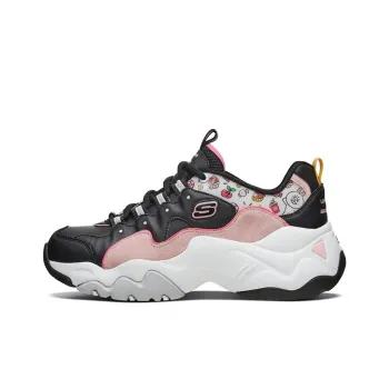 Skechers X Line Friends D'Lites 3.0 Low top Clunky Shoes Black/Pink Women's