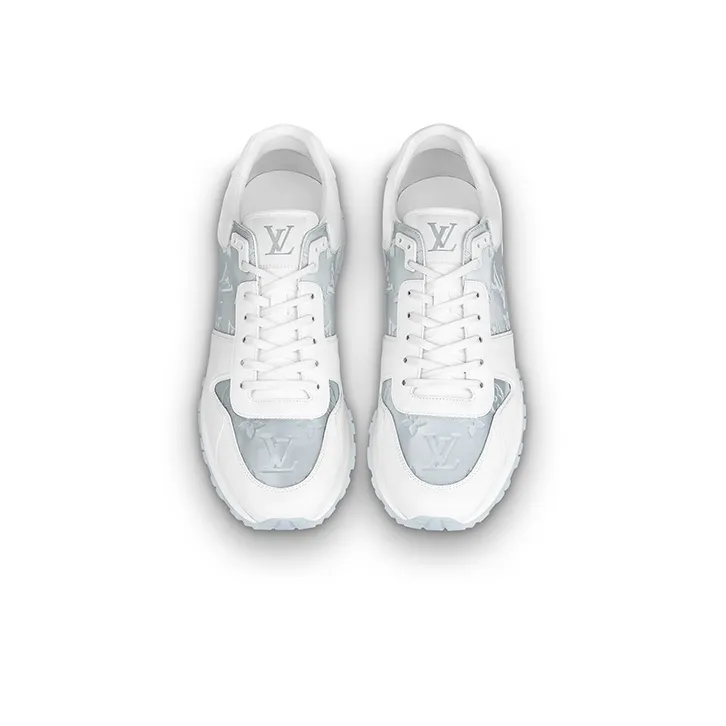 LOUIS VUITTON Run Away Sneakers 'White With Grey Monogram'-2