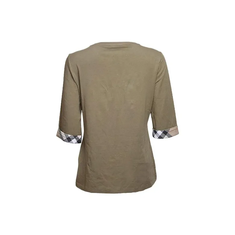 Burberry T Shirts Women's Green-1